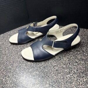 SAS Suntimer Tripad‎ Comfort Sandals Women's Size 8.5 N Leather USA Navy Blue
